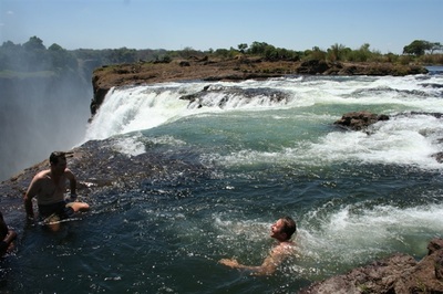 Swimming in the Devil's Pool, the Victoria Falls