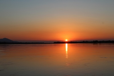 Sunset over the Zambezi River, Lower Zambezi National Park