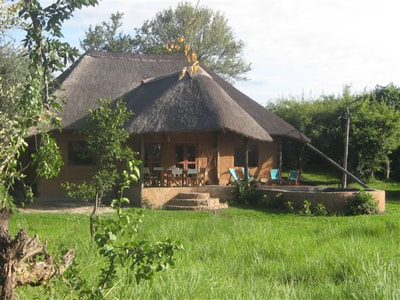 Chundu Cottage at Chundukwa River Lodge, Livingstone.