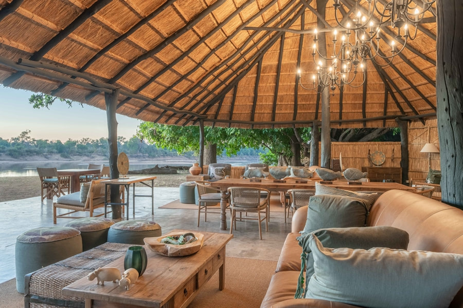 Mchenja Camp main area and view, South Luangwa