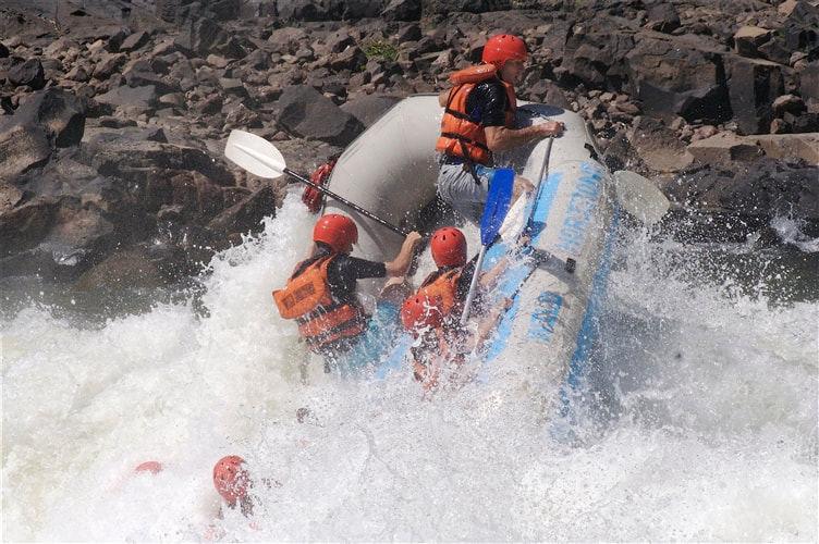 White Water rafting on the Zambezi River